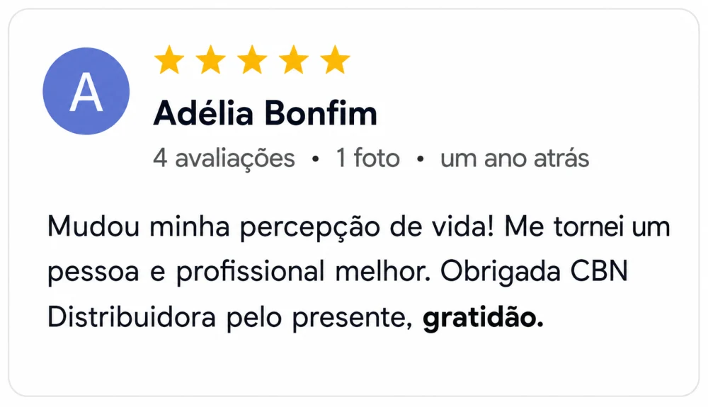 Avaliação de Adélia Bonfim no Google